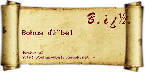 Bohus Ábel névjegykártya
